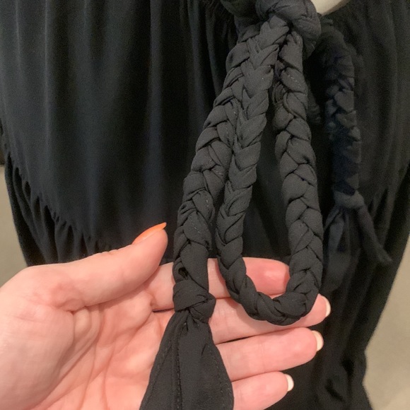 Black Lulus maxi dress with open back. - Picture 4 of 4